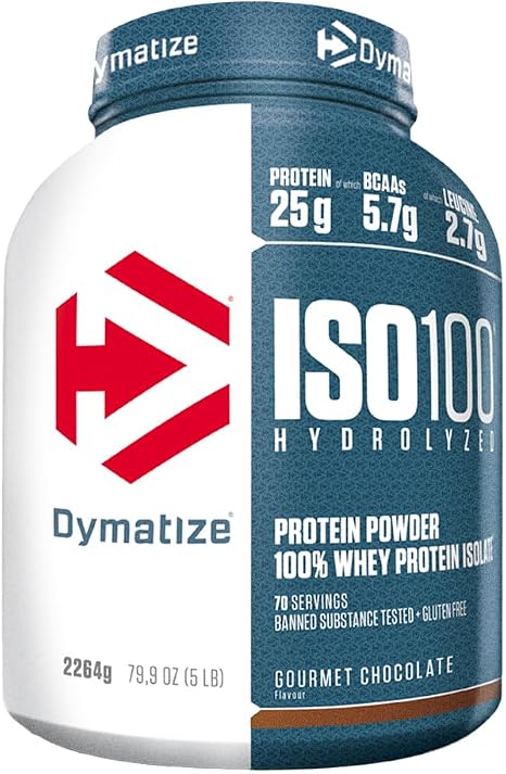 Dymatize ISO 100 Hydrolyzed Gourmet Chocolate 2264g – Whey Protein Hydrolysate + Isolate Powder
