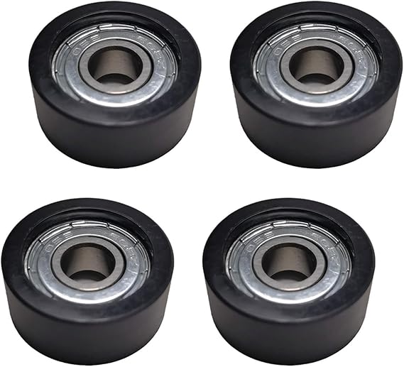 4 Pack Rowing Machine Seat Wheels With Bearings, Replacement Cushion Moving Rollers For Water Resistance Rowers 27Mm Diameter
