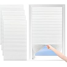 4 Pack Temporary Blackout Blinds Stick on,No Drill Blackout Blinds for Windows,Paper Blinds Crop cording to Size,Easy Fit Self Adhesive Blinds for Kitchen Bedroom (White, 60W x 150H cm)