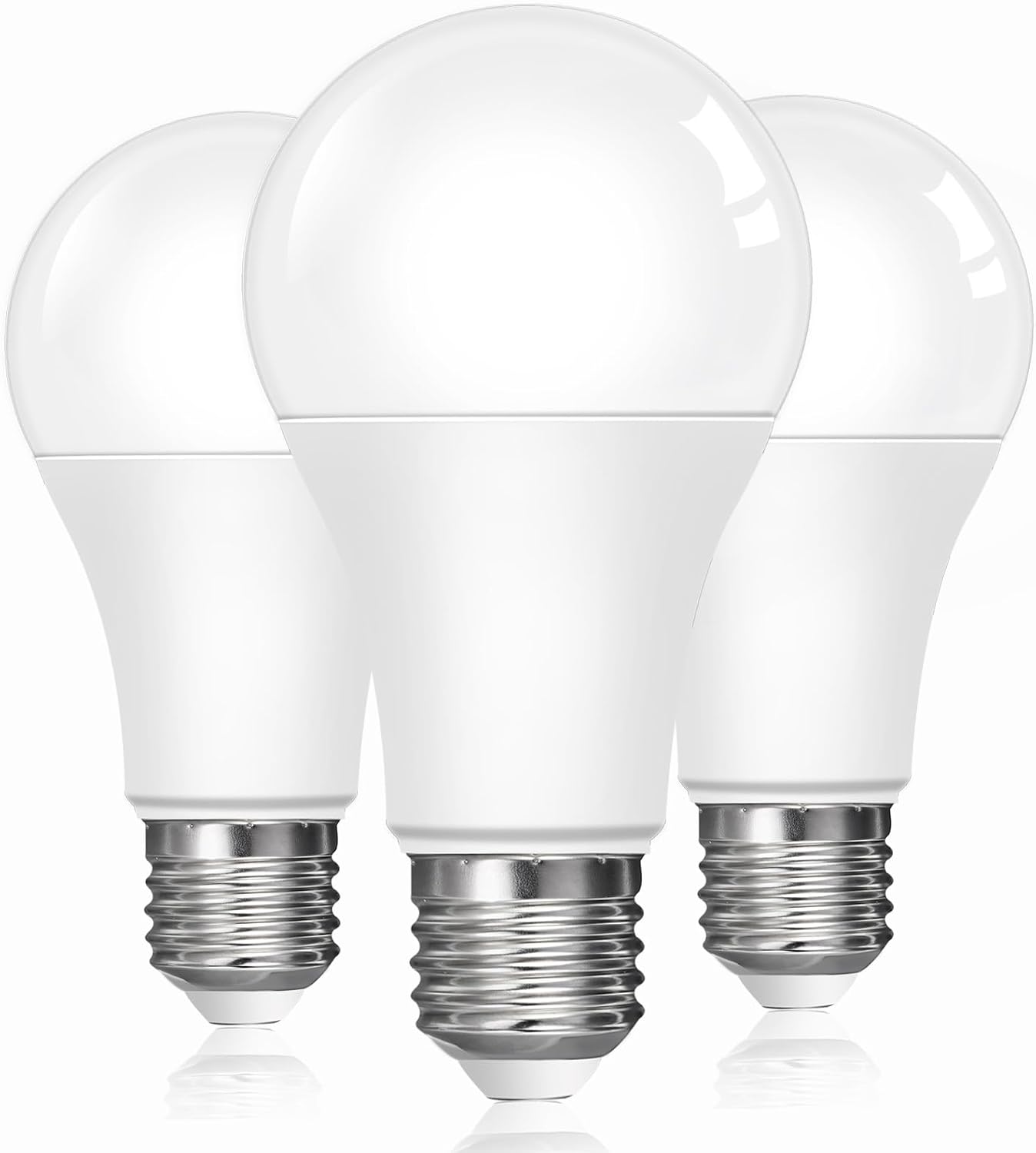 Caldarax E27 Edison Screw LED Bulbs, 9W E27 LED Screw in Light Bulb 60 Watt Equivalent, 800LM Warm White 2700K A60 GLS ES Energy Saving Bulb, Non-Dimmable, 3 Pack [Energy Class F]