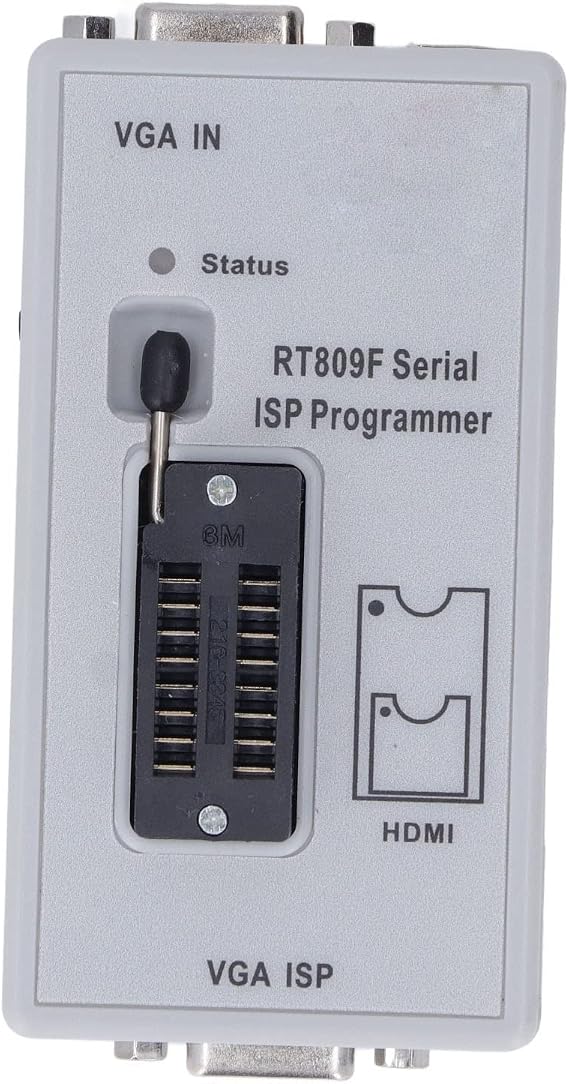 RT809F Multifunctional ISP Programmer, Read Write FLASH Programmer SPI FLASH, EEPROM, NOR FLASH, Easy Use, Portable, Compatible, with Universal Adapter for Reduced Cost