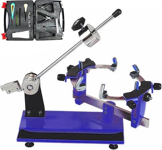 DIY Badminton Racket Stringing Machine, Heavy Hammer Table Racket Stringing Machine, for Badminton, Tennis, Squash Rackets (Blue)