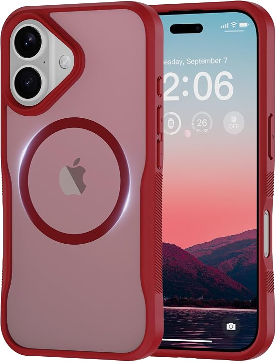 Diverbox マグネット式 iPhone 17用 ケース スリム - トゥルーレッド