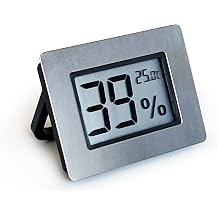 Metal Çerçeve Dijital Higrometre Termometre Nem Ölçer Humidor Puro Kutusu