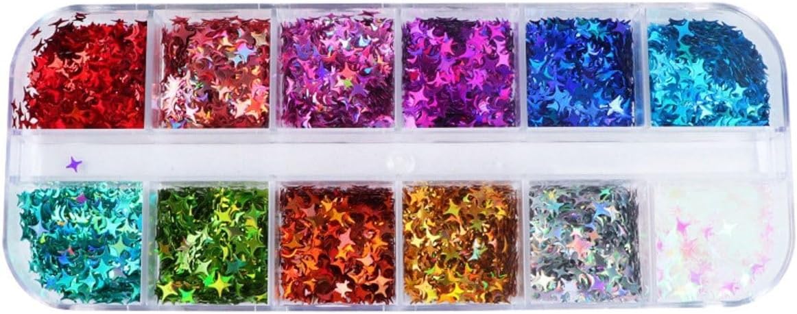 Pop Beauty Nail Art Tırnak Süsleme Pul Seti Yıldız Desenli