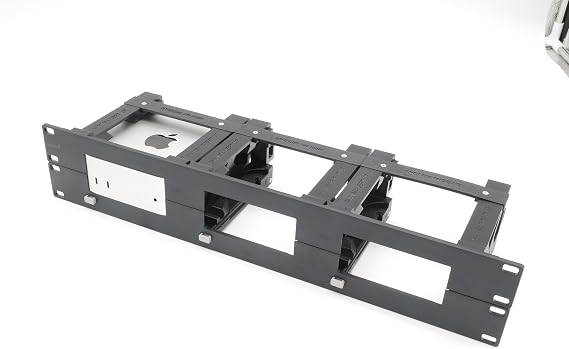 Rack Mount for 3x Apple mac Mini M4 with Remote on/Off Button no keystones