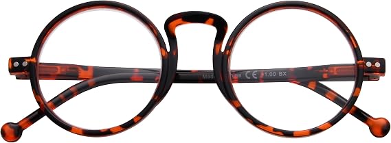 Eyekepper Oversized Round Reading Glasses for Women Men, Retro