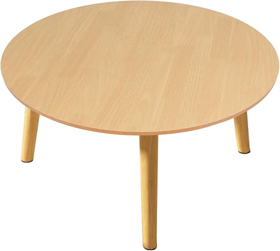Coffee Table,Side Table,Round Nordic Style Modern Tea Tables Minimalist Display Centre Table for Dining Room Kitchen Office Lounge Living room Balcony Patio Bedroom Wooden Color