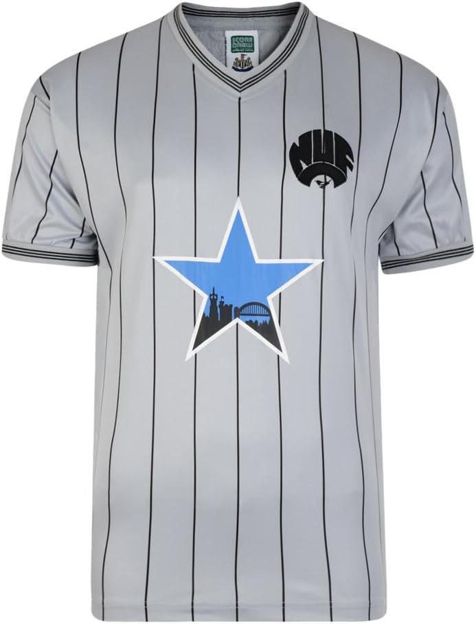 Score Draw Newcastle United 1984 Away Regular Fit Grey Men's Football Shirt - Small