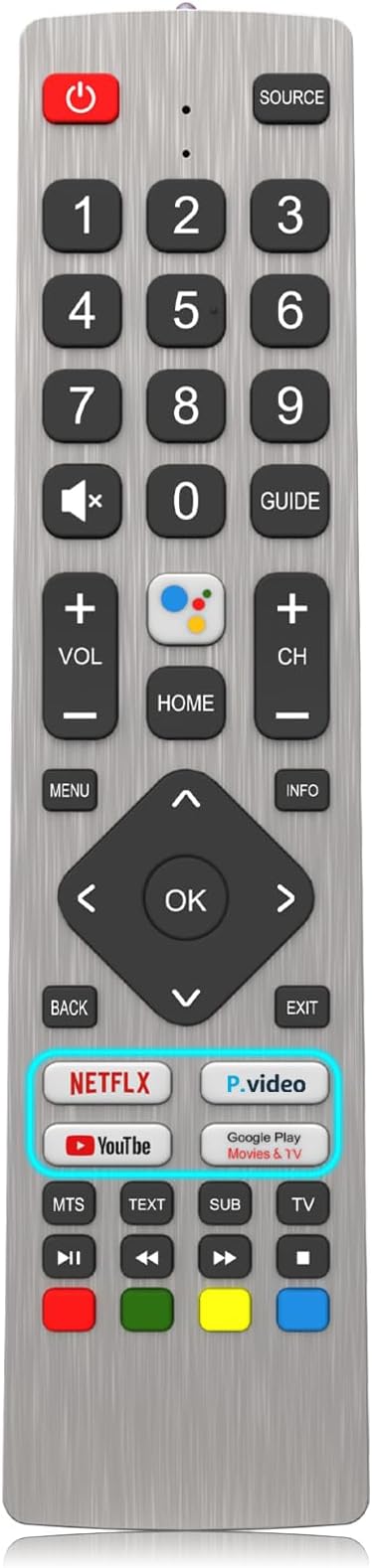 FOXRMT Replacement Sharp TV Remote Control, Universal for Sharp TV Remote Remote Control for Smart TV with 4 Shortcuts Button, No Setup Required