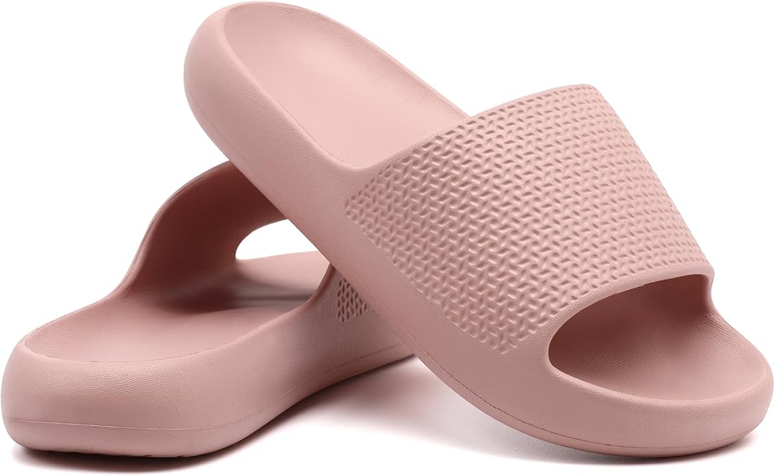 Cloud Sliders Women,Mens Arch Support Sliders Ultra-Soft Shower Shoes Quick Drying Comfy Thick Sole House Arch Support Beach Slippers Indoor Outdoor