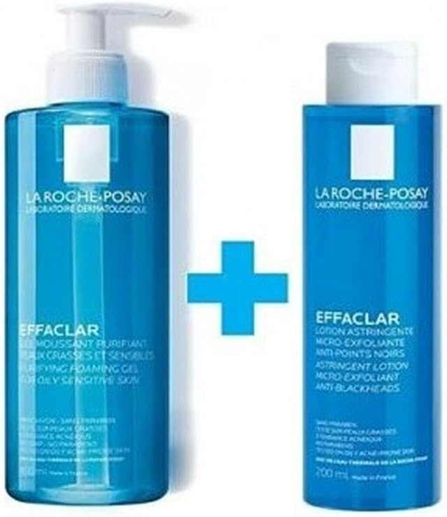 La Roche Posay Effaclar Temizleme Jeli 400 ml, Effaclar Mikro Soyucu Tonik 200 ml, Yüz Temizleyici Set