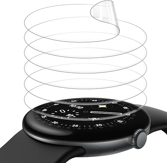 JULK Google Pixel Watch 41mm用スクリーンプロテクターフィルムフェイスカバー6枚パック