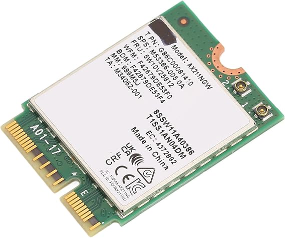 M.2 ネットワークカード Ax211ngw ネットワークカード トリプルバンド ワイヤレスアダプター ネットワークカード M.2 ネットワークカード Ax211ngw M.2キー E Cnvio 2 トリプル周波数 802.11ac Bt5.2 ワイヤレス WiFiアダプター