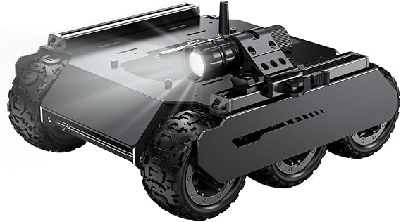 Waveshare Mobile Robot,Flexible and Expandable 6x4 Off-Road UGV, With Extension Rails and ESP32 Slave Computer, 6 wheels 4WD Mobile Robot Chassis,Rich Open-Source demos