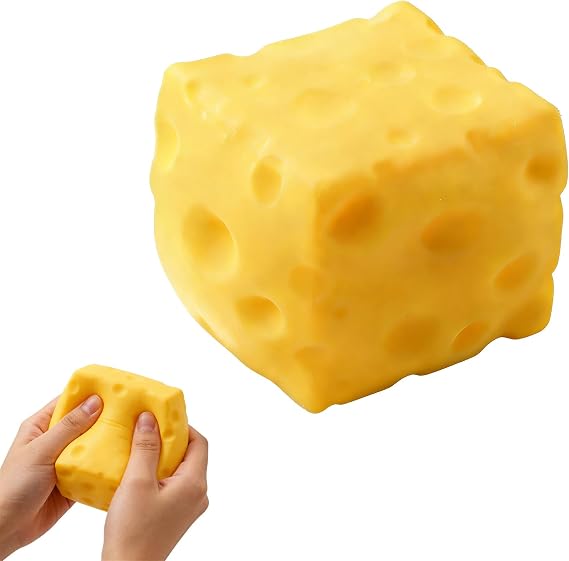 11CM Big Cheese Cube,Anxiety Relief Butter Cheese Squeeze Fidget Toys