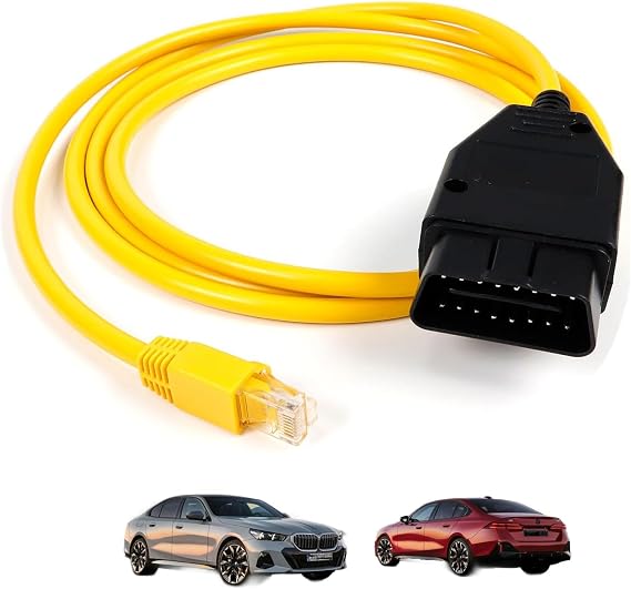 Enet Ethernet Obd2 Obd RJ45 OBDII OBD2 Cable ista Compatible esys with BMW F-G Series