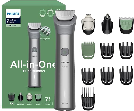 Philips 5000 Serisi 11in1,Erkek Bakım Seti,Yüz/Saç/Vücut Tıraş Makinesi,Islak/Kuru Kullanım,MG5932/15