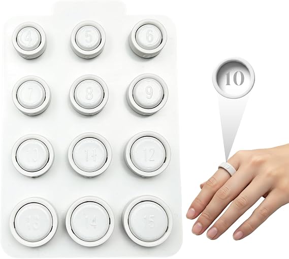 Ring 4 Sizing Kit,Professional Finger Measuring Tool Compatible with Oura Ring 4, Sizes 4-15 for Smart Ring Fit Check