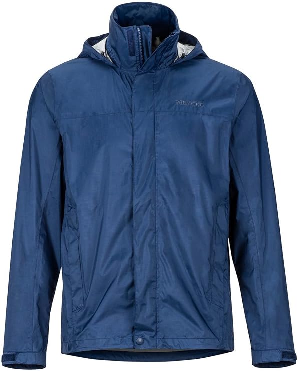 Marmot Men's PreCip Eco Jacket, Waterproof Rain Jacket, Windproof Raincoat, Breathable, Foldable Hardshell Windbreaker, Ideal for Cycling & Hiking, Moon River