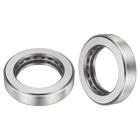 sourcing map 51108 Thrust Bearing, 2pcs Thrust Tapered Roller Bearings Full Complement of Balls Case Hardened Chrome Steel, 40mm ID. x 62mm OD. x 13.9mm t (One-Piece)