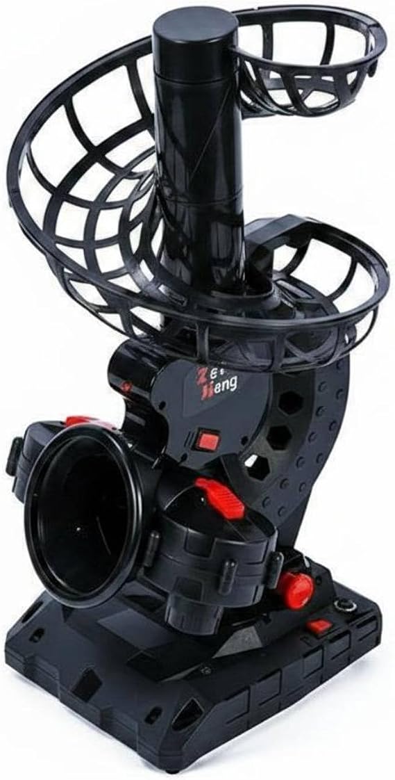 Automatic Baseball Pitching Machine for Practice, Throws Curveballs & Straight Balls, Solo Training Ball Launcher for Beginners, Backyard Use