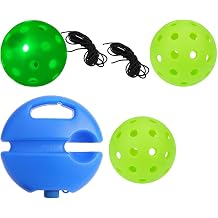 Pickleball Trainer Ball with String - Match Buddy Pickleball Practice Rebounder, Topspin Pro Pickle Ball Trainer with Glow in the Dark Pickleballs for Self Practice