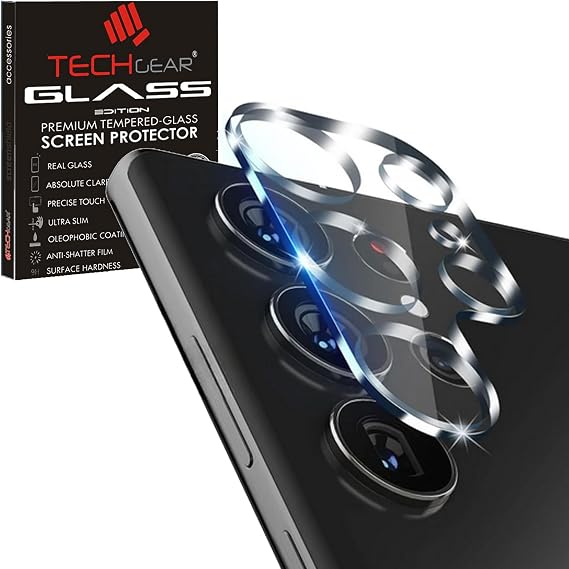 TECHGEAR for Samsung Galaxy S24 Ultra Camera Lens Protector, FULL Lens Protectors, Scratch-Resistant Ultra HD 9H Clear Tempered Glass Lens Cover for Samsung Galaxy S24 Ultra 5G