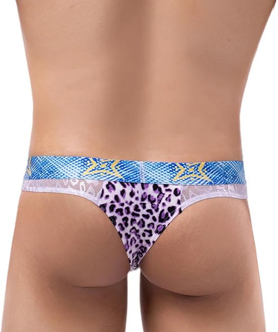 Faringoto Mens Low Waist Sexy Breathable T Back Bikini Underwear
