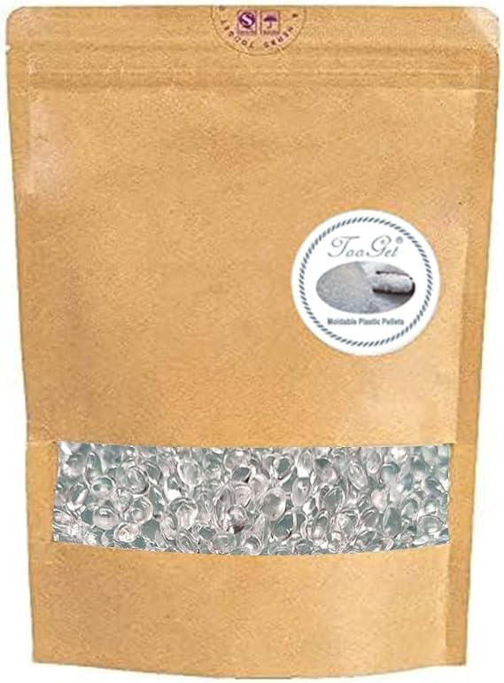 TooGet Moldable Plastic Pellets, 400G Clear Reusable Thermoplastic Beads for DIY Crafts, Temporarily Repair, Sculpting, Creative Activity, Halloween Vampire Teeth Fangs