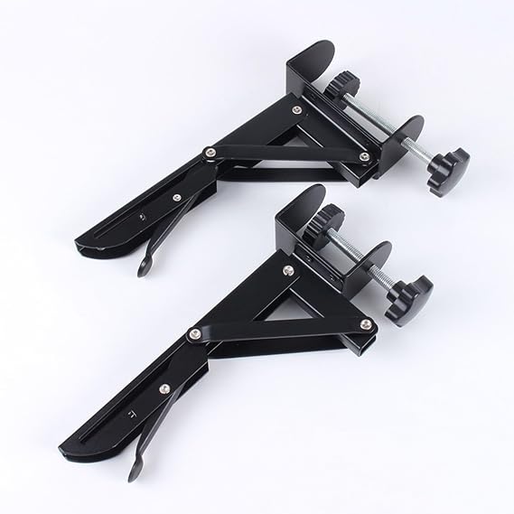 2 Pieces Computer Desk Extension Bracket Desk Extension Folding Stand Desk Extension Bracket Extension Plate Support Rack for Computer Desks Office Desks Folding Extension Bracket (Black)