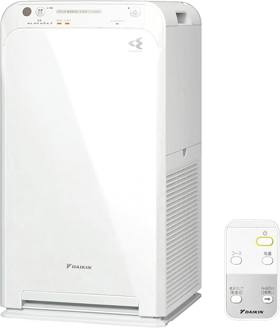 Daikin MC555A-W Air Purifier No Humidifier, 10 Years Filter Replacement Not Required, Compact, Streamer, Quiet, Easy to Clean, Fast Suction, Wall Installation, Living Room, Bedroom, Energy Saving, Viruses, Pollen, House Dust, Pet Hair, Odor, Allergens Dust Mites, Mold, PM2.5 Deodorizing