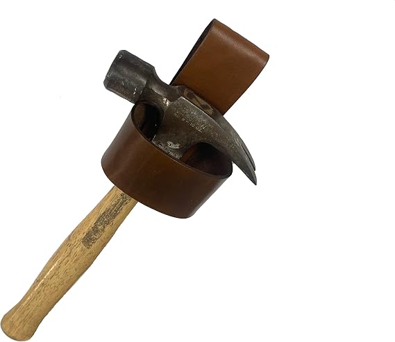Leather Hammer Hatchet Axe Belt Loop Holder Tool Holster Holder Riveted