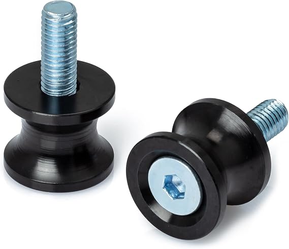 Bobbin Spools Swingarm Paddock Stand Adaptors 12 mm Motorbike Motorcycle Black
