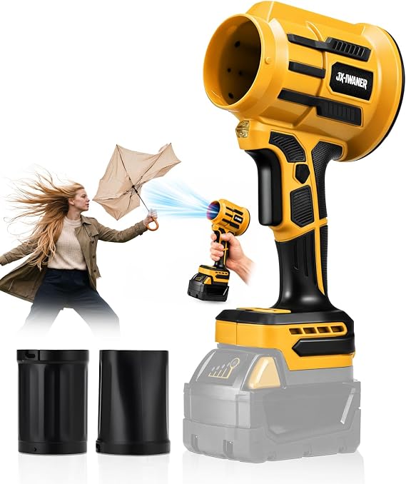コードレスリーフブロワー ダストブロワー Dewalt 20vバッテリー用 ポータブルハンドブロワー プロ - パワー高速モーター ハンドヘルドジェットファン パティオの掃除、芝生の手入れ、葉やほこりの吹き付けに バッテリーなし