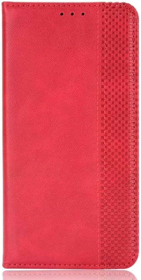 Compatible with/Replacement for Sharp Aquos Zero2 PU Leather Wallet Case Flip Cover BYTXFM (Red)