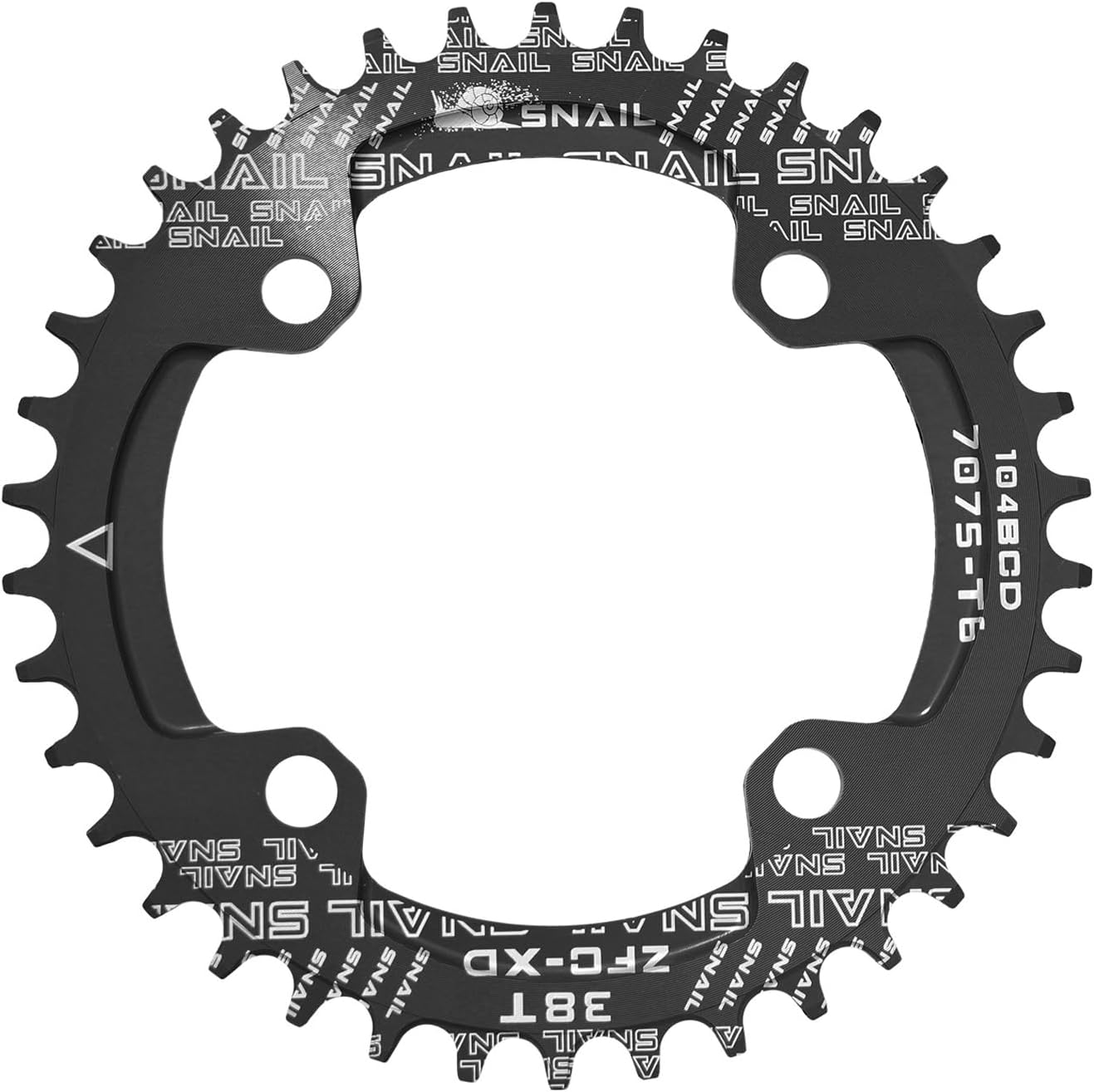 ENGWE MTB Bike Chainring 104BCD Narrow Wide Chainring, 32T 34T 36T 38T Round Oval Chainrings, Aluminum Single Chainrings Chainwheel, Fits 8 9 10 11 Speed Chains