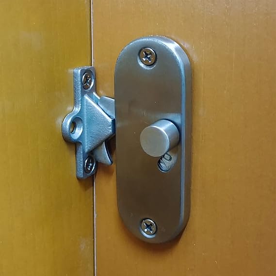 90 Degree gate Latch, barn Door Lock Hardware，for Door and Window Anti-Theft/Privacy (1 Lock)