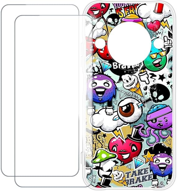 Screen Protector and Case for Unihertz TickTock-S - Graffiti