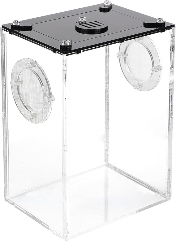 Multi-function and Feeding Living Foods Reptile Box Acrylic with Ventilation Holes and No Strange Smell, Snake and Spider Cage Suitable for Domestic Pets