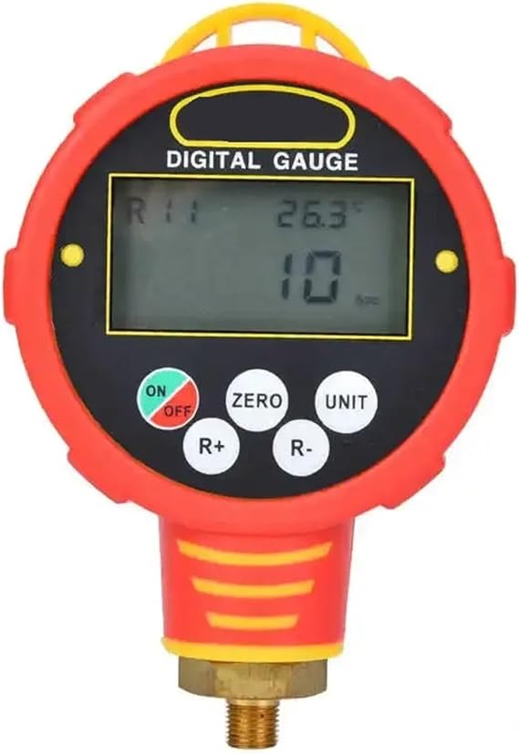 Wk-688l Pressur/e Vacuum Meter Measuring Portable Regulating Digital Display Refrigeration Air Conditioning Home Manifold Gauge(High pressure)