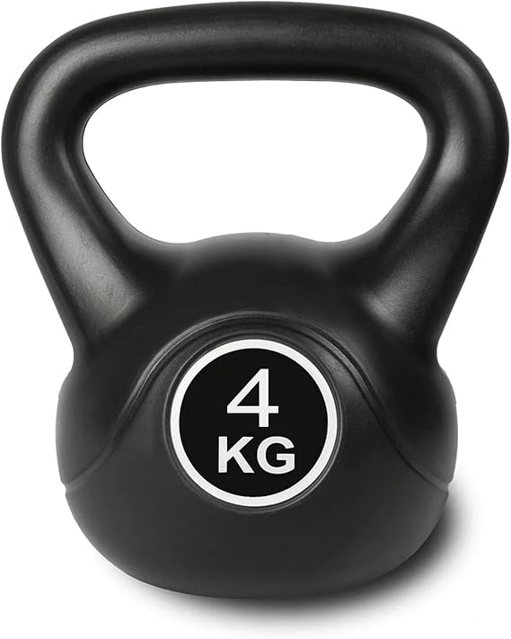 Kettlebell 4 kg Black Kettlebell Swing Barbell Round Weight Fitness Strength Training Ball Weight