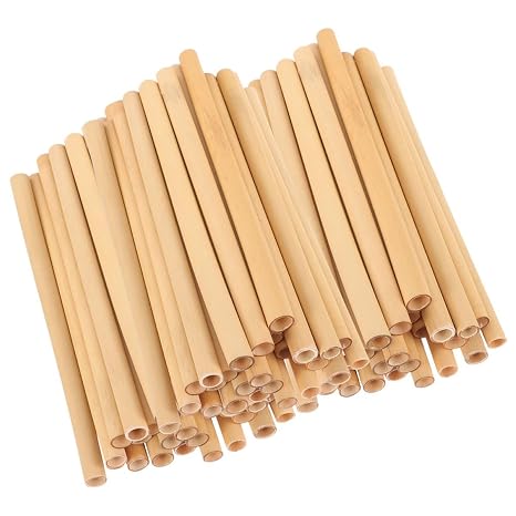 50pcs Outdoor Reed Bee Tubes for Mason Bees Natural Beige Reed Material Provides Comfortable Habitat Multi-function Nesting Tubes Suitable for Garden Use