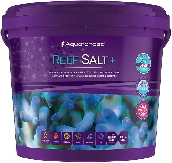 Aquaforest Reef Salt+ PLUS Aquarium Marine Fish Tank Salt - 22KG Bucket