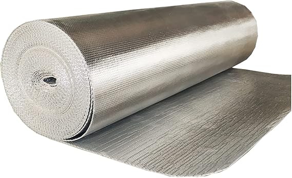 Heat Reflective Insulation Roll Radiator Reflector Foil Panels Waterproof Aluminum Vapor Barrier Thermal Double Bubble for Loft Floor Wall Motorhome Boat Shed