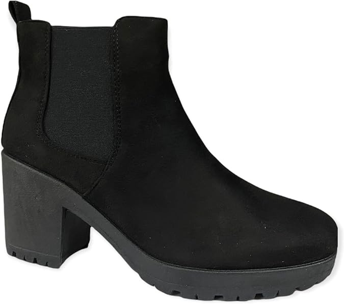 sole london WOMENS PLATFORM ANKLE CHELSEA BLOCK CHUNKY HIGH HEEL LADIES SHOES BOOTS SIZE 3-8