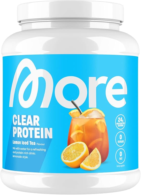 More Clear Protein Whey Isolate Powder, Lemon Iced Tea, 600 g, 1.32 lbs