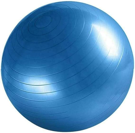 GLOW Exercise Gym Ball – Fitness Yoga Swiss Ball with Dual Hand Pump to Tone Strengthen Core Thighs Back Abs - 65 cm Burst Resistant Supports 200kg Ideal Birthing Ball for Pilates Pregnancy
