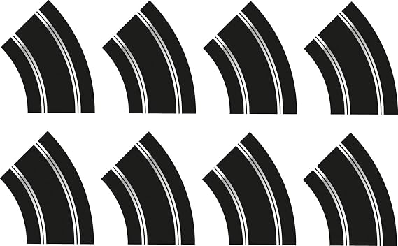 Scalextric Slot Car Race Tracks C8196 R2 Curve *8 Track Extension Pack