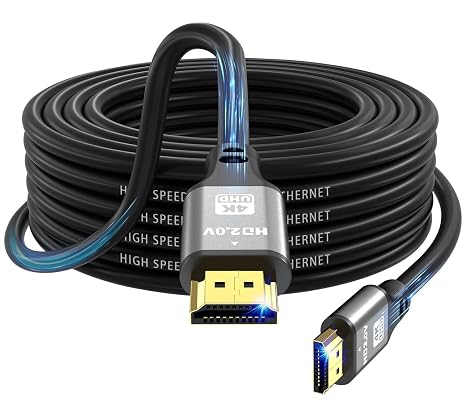 4K HDMI Cable 10m, High Speed HDMI 2.0 Cord 4K@60Hz 18Gbps, Ultra HD,Ethernet Audio Return,1080p,3D,Arc, HDR Compatible with Xbox,PS5/PS4,HDTV,Laptop ect(Silver)